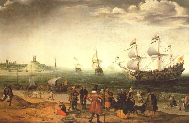 Adam Willaerts The painting Coastal Landscape with Ships